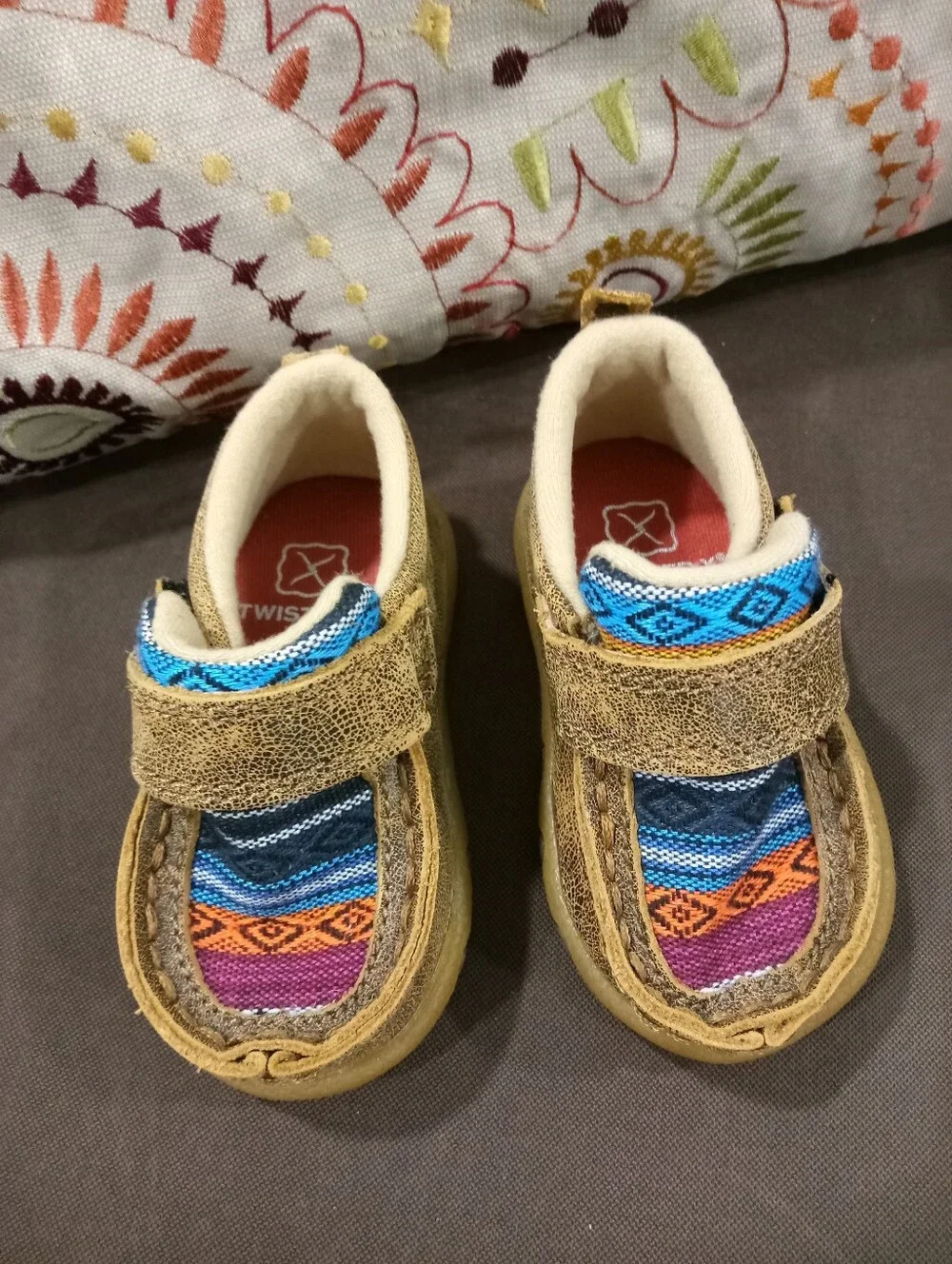 Twisted X Infant Bomber & Multi Serape Driving Moc Shoes ICA0004 Size 2M
